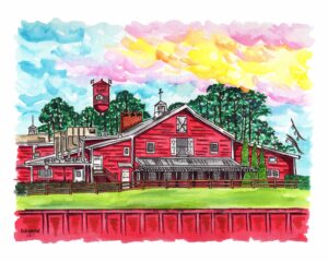 Angus Barn Print
